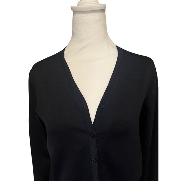 PENDELTON VINTAGE 90'S BUTTON DOWN VNECK LONG SLEEVE SILK BLEND CARDIGAN SWEATER - Picture 4 of 6